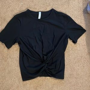 Black Lululemon Front Knot Top Size 8